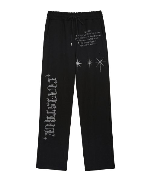 LUVISTRUE（ラヴイズトゥルー）の「MZ STAR GLITTER PANTS(BLACK)（スウェットパンツ・レディース・その他・FREE）」の2枚目の写真