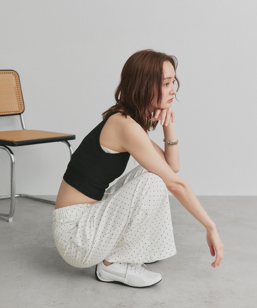 ad thie(アドティエ)の「ダブルタック ドット ワイドパンツ(その他パンツ・レディース・オフホワイト/ブラック・FREE)」の10枚目の写真