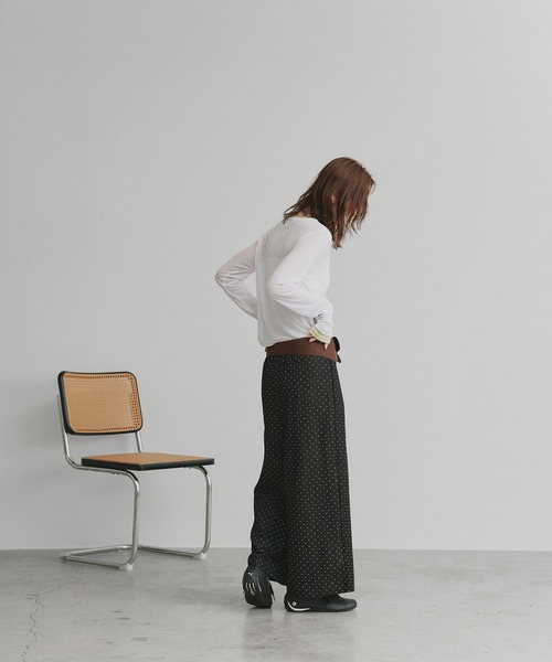 ad thie(アドティエ)の「ダブルタック ドット ワイドパンツ(その他パンツ・レディース・オフホワイト/ブラック・FREE)」の14枚目の写真