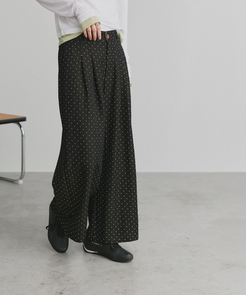 ad thie(アドティエ)の「ダブルタック ドット ワイドパンツ(その他パンツ・レディース・オフホワイト/ブラック・FREE)」の18枚目の写真