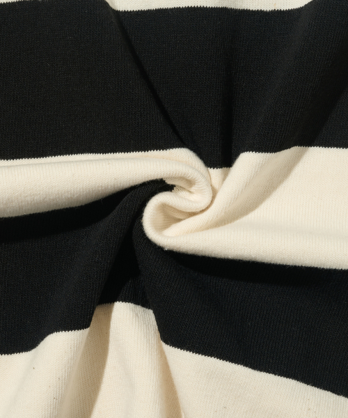 TAILOR STUDIO（テーラースタジオ）の「オックスフォードストライプポロスウェット半袖Tシャツ（ブラック）（ポロシャツ・レディース・その他・FREE）」の7枚目の写真