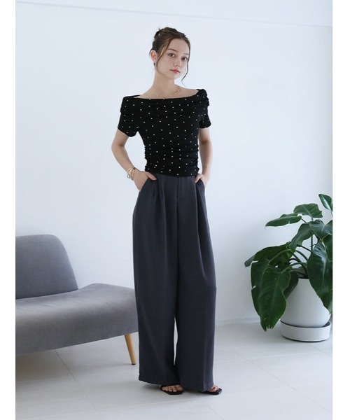 fifth(フィフス)の「ボタンカバーデザインパンツ(その他パンツ・レディース・ブラック/ダークグレー/モカ・M)」の21枚目の写真