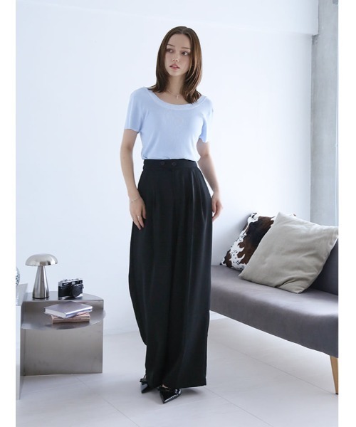 fifth(フィフス)の「ボタンカバーデザインパンツ(その他パンツ・レディース・ブラック/ダークグレー/モカ・M)」の9枚目の写真