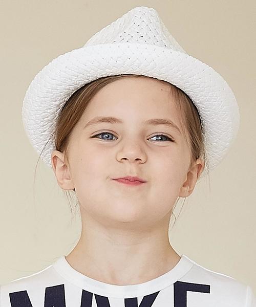 green label relaxing（グリーンレーベルリラクシング）の「GLRペーパーナカオレハット◆（ハット・キッズ・ホワイト/ナチュラル/ダークブラウン・50cm/52cm/54cm）」の2枚目の写真