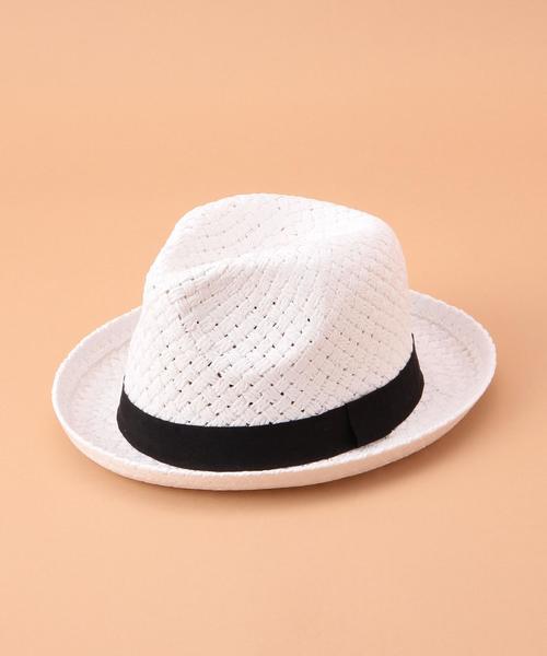 green label relaxing（グリーンレーベルリラクシング）の「GLRペーパーナカオレハット◆（ハット・キッズ・ホワイト/ナチュラル/ダークブラウン・50cm/52cm/54cm）」の6枚目の写真