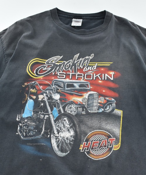 LABORATORY R(ラボラトリーアール)の「【USED】Y2K “SMOKIN' and STROKIN'” バイクTシャツ(Tシャツ/カットソー・メンズ・ブラック・X-LARGE)」の2枚目の写真