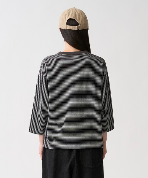 DANTON(ダントン)の「Women's 3/4 Sleeve T-Shirt Stripe(Tシャツ/カットソー・レディース・ブルー系その他/ブラック系その他/レッド系その他/ブラウン系その他/ホワイト系その他/ブルー系その他5/ブラウン系その他2/ブラック系その他2・S/XS)」の12枚目の写真