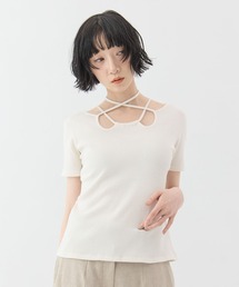 MURRAL | 【MURRAL/ミューラル】Glitter ivy halfsleeve tops/グリッターアイビーハーフスリーブトップス(Tシャツ/カットソー)
