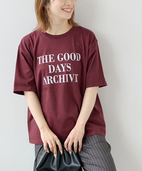 JOURNAL STANDARD relume(ジャーナルスタンダード レリューム)の「THE GOOD DAYS ロゴTEE(Tシャツ/カットソー・レディース・ホワイト/ベージュ/ボルドー・FREE)」の3枚目の写真