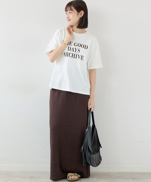 JOURNAL STANDARD relume(ジャーナルスタンダード レリューム)の「THE GOOD DAYS ロゴTEE(Tシャツ/カットソー・レディース・ホワイト/ベージュ/ボルドー・FREE)」の4枚目の写真