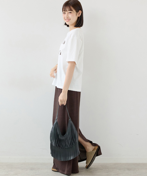 JOURNAL STANDARD relume(ジャーナルスタンダード レリューム)の「THE GOOD DAYS ロゴTEE(Tシャツ/カットソー・レディース・ホワイト/ベージュ/ボルドー・FREE)」の5枚目の写真