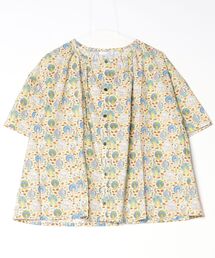 プリントクルーネックブラウス