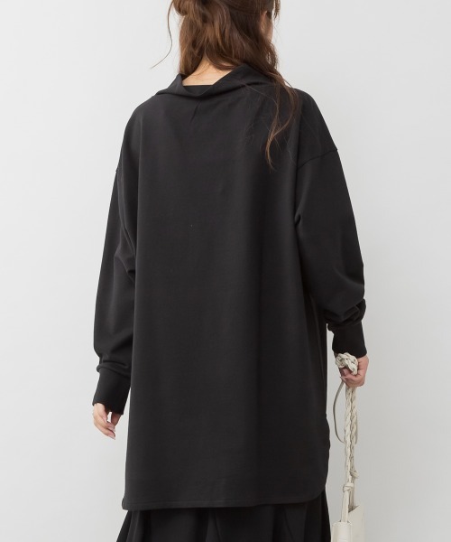 RCD(アールシーディー)の「ハイネックアイレットプルオーバー(Tシャツ/カットソー・レディース・杢グレー/ブラック・M-L)」の6枚目の写真