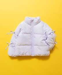 branshes（ブランシェス）の「袖リボン中綿アウター（ブルゾン）」