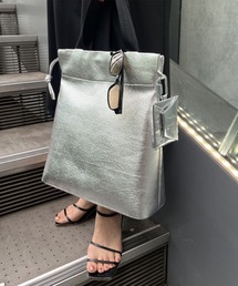 【atneK】テープハンドル巾着トートバッグ