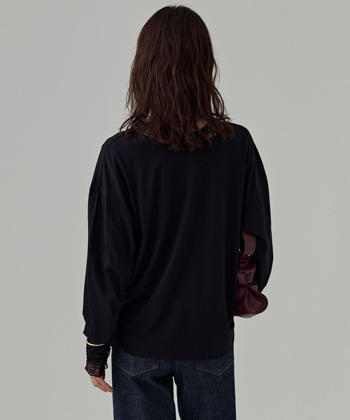 BABYLONE（バビロン）の「ベロアニュアンスロングスリーブプルオーバー［洗濯可］（Tシャツ/カットソー・レディース・ブラウン/ブラック/グレー・フリー）」の20枚目の写真