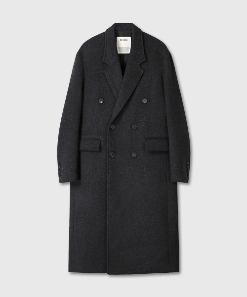 DIVEIN(ダイブイン)の「LOOSED DOUBLE BREASTED COAT (CHARCOAL)(チェスターコート・メンズ・その他・1/2)」の2枚目の写真