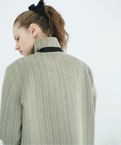 CLANE(クラネ)の「HERRINGBONE TAILORED JACKET(テーラードジャケット・レディース・ブラック/その他・1/2)」の9枚目の写真