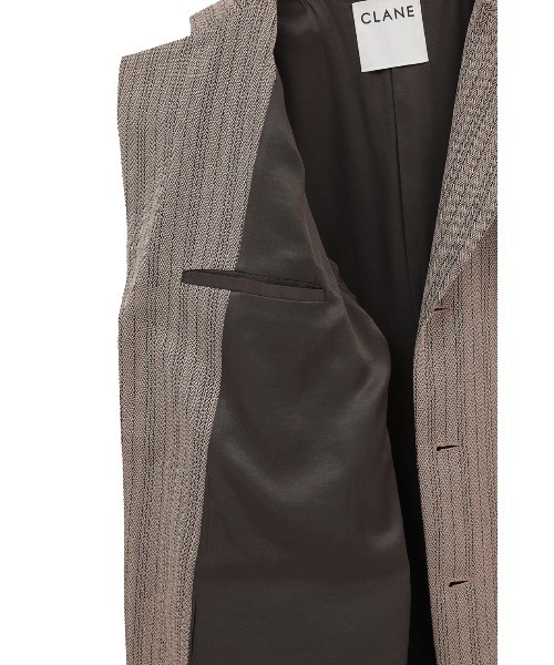 CLANE(クラネ)の「HERRINGBONE TAILORED JACKET(テーラードジャケット・レディース・ブラック/その他・1/2)」の16枚目の写真