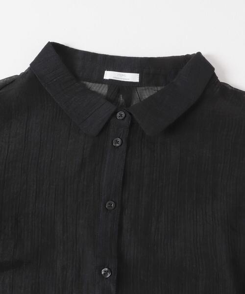 ITEMS URBANRESEARCH（アイテムズ アーバンリサーチ）の「シアークロップドボリュームスリーブシャツ（シャツ/ブラウス・レディース・オフホワイト/オレンジ系その他/ブラック・FREE）」の18枚目の写真