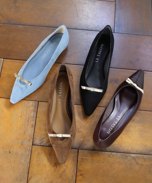FLAT（フラット）の「フレンチスクエアメタルリボンフラット（その他シューズ・レディース・サックスブルー/チョコ/キャメル/ブラック・24.5cm/24cm/23cm/22.5cm/22cm/23.5cm/25cm）」の21枚目の写真