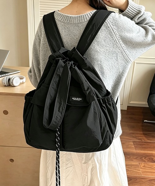 セール】トート・リュック 2WAY 布バッグ たっぷり収納通勤バッグ