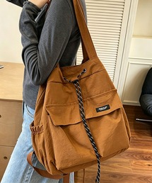 トート・リュック 2WAY 布バッグ たっぷり収納通勤バッグ