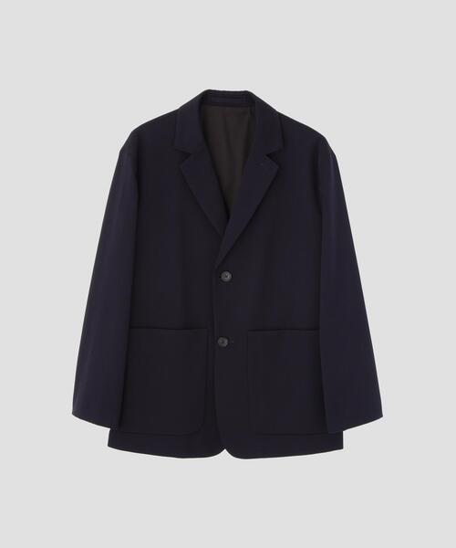 MARGARET HOWELL(マーガレットハウエル)の「WORSTED WOOL COTTON(テーラードジャケット・メンズ・ネイビー・LARGE/SMALL/MEDIUM)」の4枚目の写真