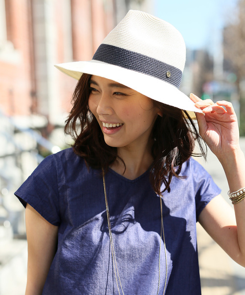 GLOBAL WORK（グローバルワーク）の「ブレードナカオレハット/708041（ハット・レディース・ダークブラウン/ホワイト/ネイビー/ベージュ・FREE）」の2枚目の写真