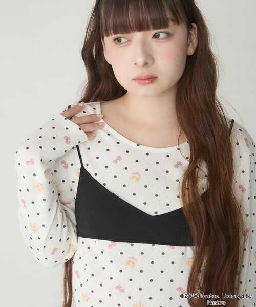 Unblend(アンブレンド)の「【Unblend】Blythe別注 オリジナルプリント パターンメッシュ コンパクトロンT(Tシャツ/カットソー・レディース・オフホワイト/杢グレー/ミント・FREE)」の6枚目の写真