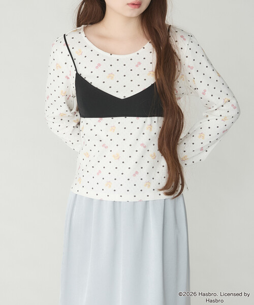 Unblend(アンブレンド)の「【Unblend】Blythe別注 オリジナルプリント パターンメッシュ コンパクトロンT(Tシャツ/カットソー・レディース・オフホワイト/杢グレー/ミント・FREE)」の7枚目の写真