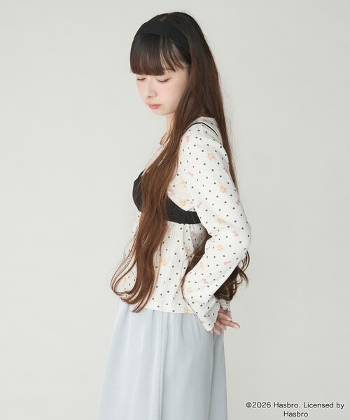Unblend(アンブレンド)の「【Unblend】Blythe別注 オリジナルプリント パターンメッシュ コンパクトロンT(Tシャツ/カットソー・レディース・オフホワイト/杢グレー/ミント・FREE)」の8枚目の写真