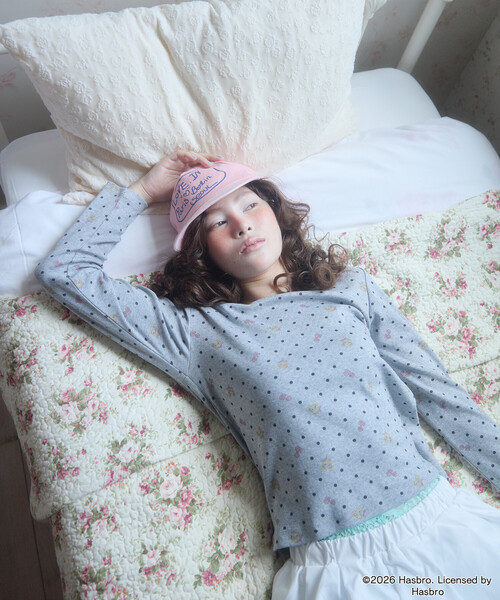 Unblend(アンブレンド)の「【Unblend】Blythe別注 オリジナルプリント パターンメッシュ コンパクトロンT(Tシャツ/カットソー・レディース・オフホワイト/杢グレー/ミント・FREE)」の20枚目の写真