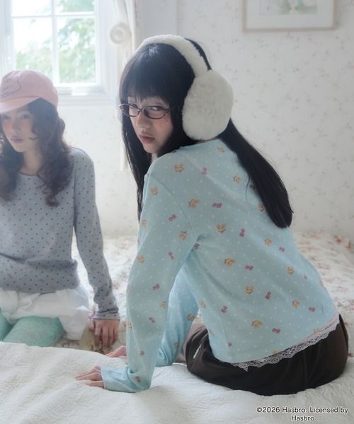 Unblend(アンブレンド)の「【Unblend】Blythe別注 オリジナルプリント パターンメッシュ コンパクトロンT(Tシャツ/カットソー・レディース・オフホワイト/杢グレー/ミント・FREE)」の3枚目の写真
