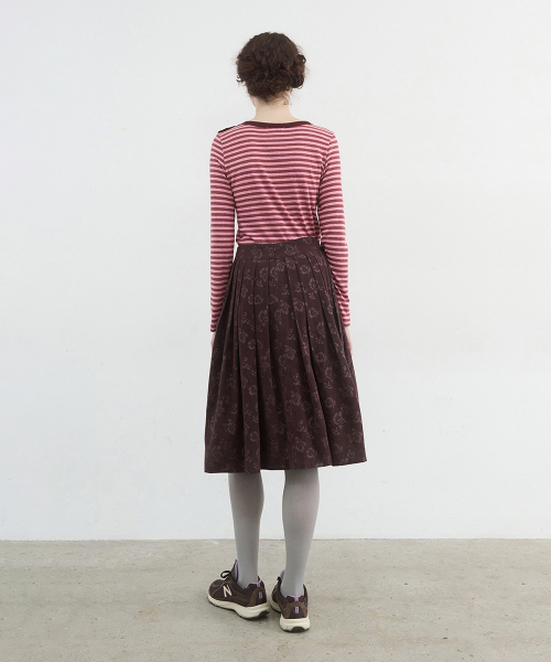NOCONTENT（ノーコンテント）の「414.ロジピンタックスカート_レッドブラウン（スカート・レディース・その他・SMALL/MEDIUM）」の2枚目の写真