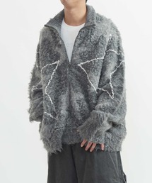 CONVERSE TOKYO | STAR★ ALLOVER STITCH ZIP-UP KNIT CARDIGAN(ニット/セーター)