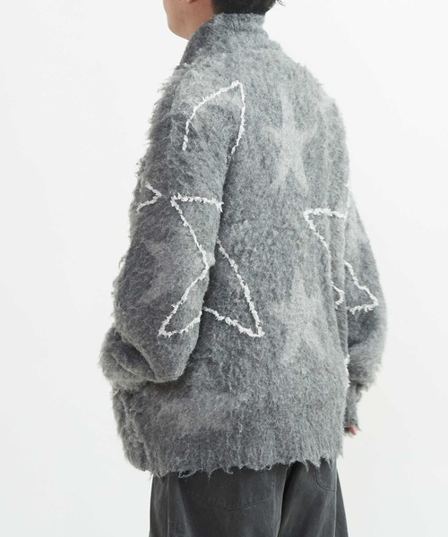 CONVERSE TOKYO(コンバーストウキョウ)の「STAR★ ALLOVER STITCH ZIP-UP KNIT CARDIGAN(ニット/セーター・レディース・グレー/サックスブルー・SMALL/MEDIUM)」の11枚目の写真