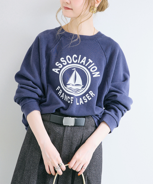 B.C STOCK(ベーセーストック)の「athletic wear MASON 別注 ロゴカラースウェット(スウェット・レディース・グリーン/ブルー/レッド/ブラウン/ネイビー・FREE)」の3枚目の写真