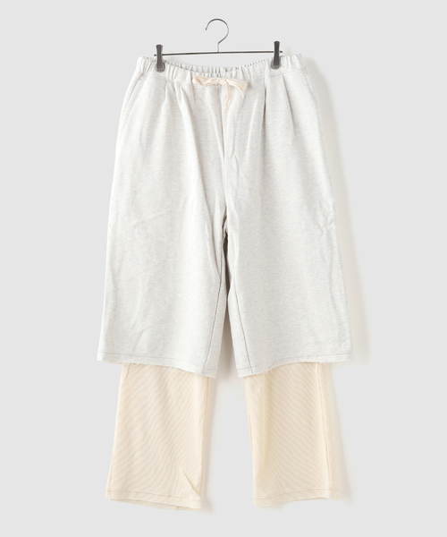 DISCOVERED(ディスカバード)の「DISCOVERED / ディスカバード LAYERED PANTS(スウェットパンツ・メンズ・グレー・1)」の1枚目の写真