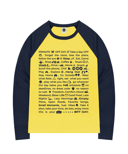 PRIMATE(プライメイト)の「SENTENCE オーバーサイズビビッドラグランロングスリーブ 4 COLORS(Tシャツ/カットソー・レディース・ネイビー/ピンク/イエロー/レッド・1/2)」の5枚目の写真