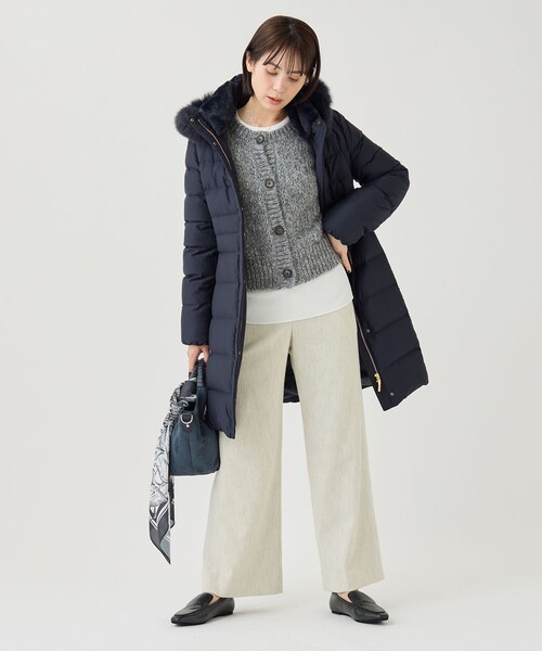 INDIVI（インディヴィ）の「【褒められパンツ／ウール混】ウォームウール ワイドパンツ（その他パンツ・レディース・ブラック系その他4/ライトグレー系3/ベージュ系3・13/15 /34/36/40/38/03/42）」の12枚目の写真