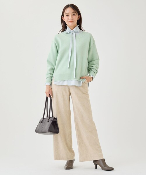 INDIVI（インディヴィ）の「【褒められパンツ／ウール混】ウォームウール ワイドパンツ（その他パンツ・レディース・ブラック系その他4/ライトグレー系3/ベージュ系3・13/15 /34/36/40/38/03/42）」の20枚目の写真