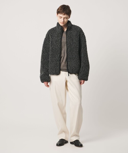 LOEFF(ロエフ)の「<LOEFF> ボア ジップブルゾン UNISEX(ブルゾン・レディース・オレンジ/ダークグレー・1/2/0)」の3枚目の写真