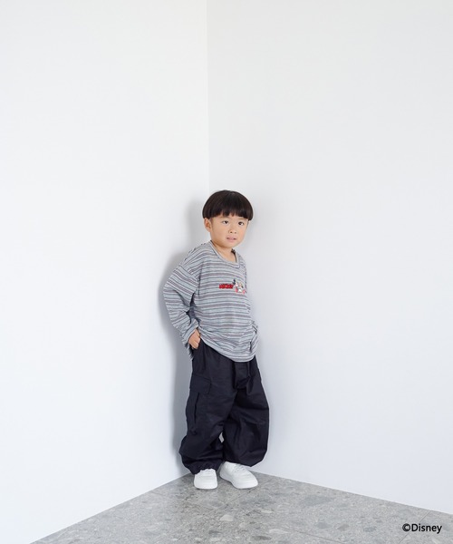 LOWRYS FARM(ローリーズファーム)の「Disney/ボーダーLS 1066191(Tシャツ/カットソー・キッズ・グレー/ライトブルー・120cm/130cm/110cm/140cm/150cm)」の4枚目の写真