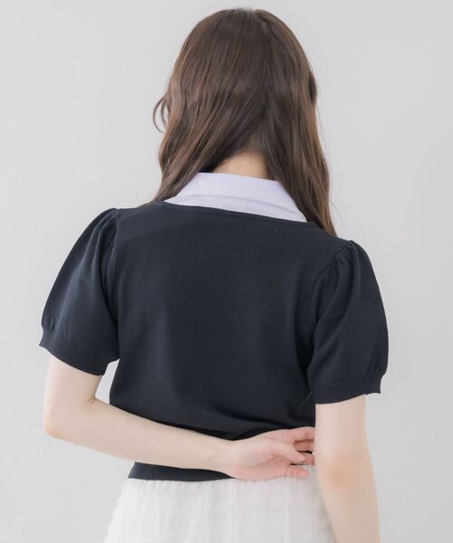 ems excite(エムズエキサイト)の「レース襟ドッキングショートニット(ニット/セーター・レディース・ブラック/レッド/ナチュラル・FREE)」の17枚目の写真