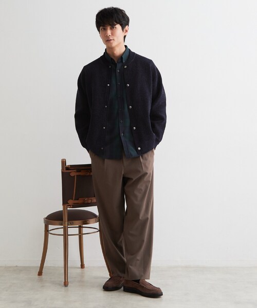 THE SHOP TK (ザ ショップ ティーケー )の「【洗濯機OK】配色ニットモールカーディガン(カーディガン/ボレロ・メンズ・カーキ/ブラック/ネイビー・02/04/03)」の16枚目の写真