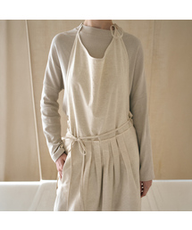 Low Tuck Apron Dress_2COLOR