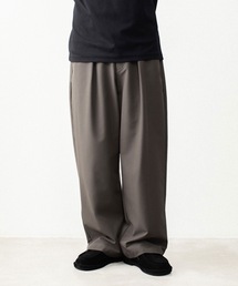 ATTACHMENT(�A�^�b�`�����g)�́y LIMITED �z�Q�E�F�C�X�g���b�`�N���X �P�^�b�N �g���E�U�[�Y / PE 2WAY STRETCH CLOTH 1TUCK TROUSERS(�X���b�N�X)