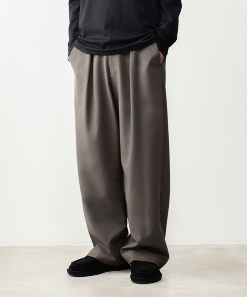 ATTACHMENT(アタッチメント)の「【 LIMITED 】2ウェイストレッチクロス 1タック トラウザーズ / PE 2WAY STRETCH CLOTH 1TUCK TROUSERS(スラックス・メンズ・ブラック/ダークグレー・1/2/4/3)」の20枚目の写真