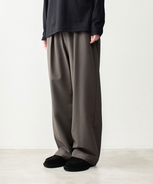 ATTACHMENT(アタッチメント)の「【 LIMITED 】2ウェイストレッチクロス 1タック トラウザーズ / PE 2WAY STRETCH CLOTH 1TUCK TROUSERS(スラックス・メンズ・ブラック/ダークグレー・1/2/4/3)」の19枚目の写真